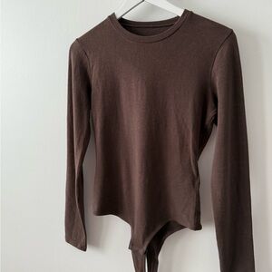 Madewell Long Sleeve  Crewneck Bodysuit